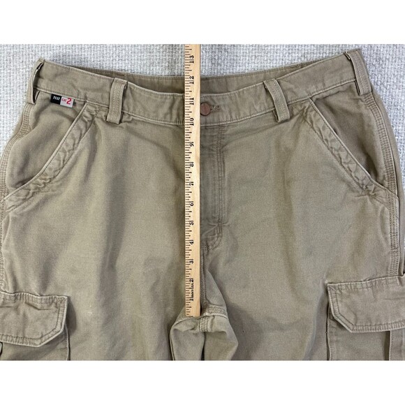 Carhartt FR Pants Men's 36x30 (Fits 35x29) Beige Cargo Flame Resistant FRB240 - Picture 11 of 14
